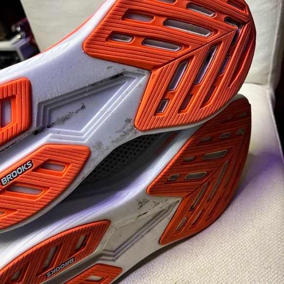 Brooks White, Orange and Light Blue Athletic Shoes - Picture 4 of 6
